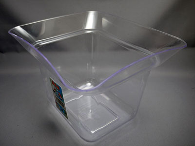 【アクアリウム】ダイソー四角っぽい2リットルサイズのプラ金魚鉢！5匹くらいなら大丈夫